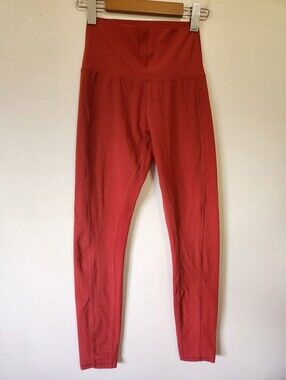 Alphalete Meridian High Waisted Athletic Workout Gym Leggings Red Size Small
